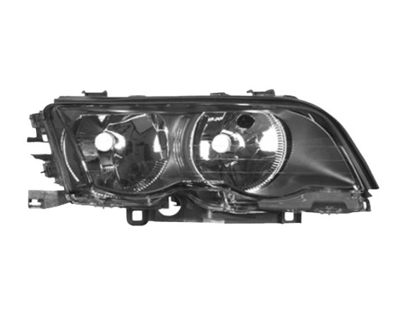 Pravé přední světlo BMW 3 (E46) 98-01 ČERNÉ MAGNETI MARELLI