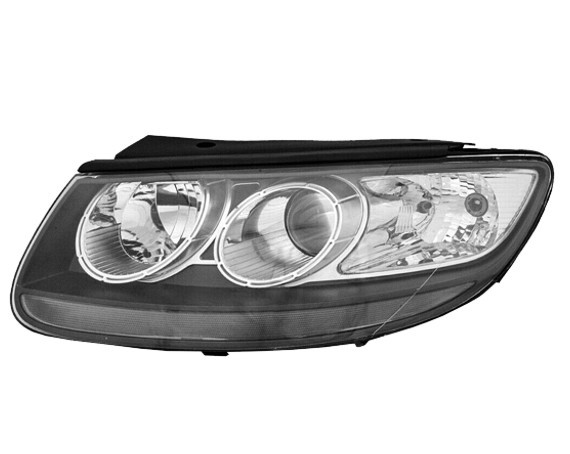 Levé přední světlo Hyundai Santa Fe II (CM) 09-12 ČERNÉ