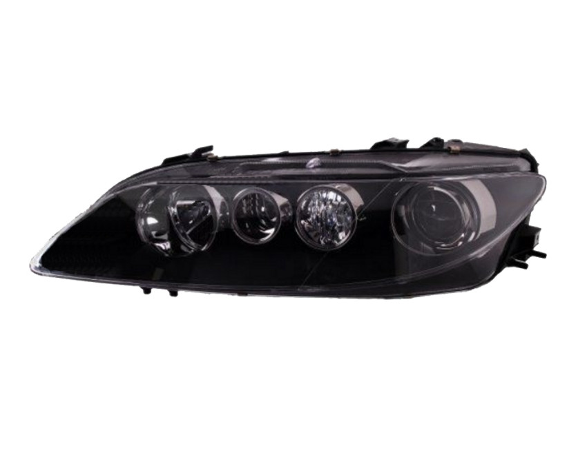 Levé přední světlo Mazda 6 (GG/GY) 05-07 ČERNÉ S MLHOVKOU