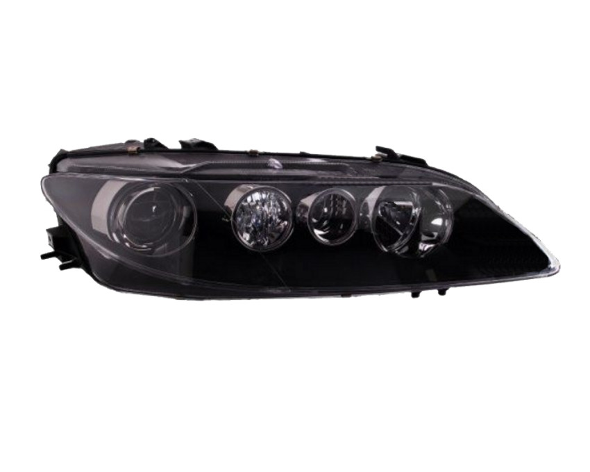 Pravé přední světlo Mazda 6 (GG/GY) 05-07 ČERNÉ S MLHOVKOU