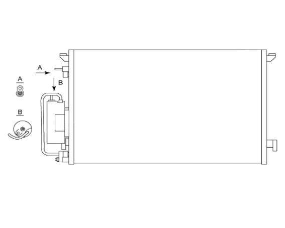 Chladič klimatizace Opel Vectra C (Z02) 01-05 1.6 1.8 2.0 2.2 3.2 VALEO