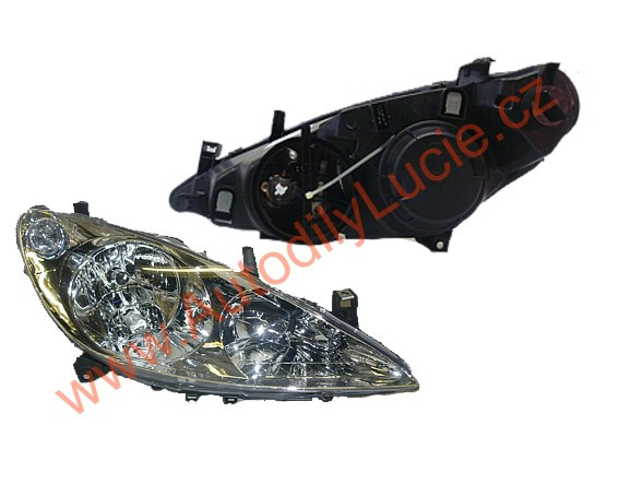 Pravé přední světlo Peugeot 307 (3A/3E/3H) 01-05 S MLHOVKOU VALEO