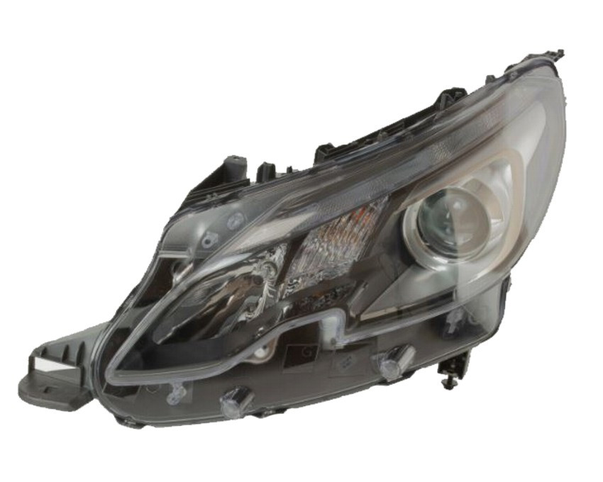 Levé přední světlo s denním svícením LED Peugeot 2008 I (CU) 16-19 ČERNÉ VALEO