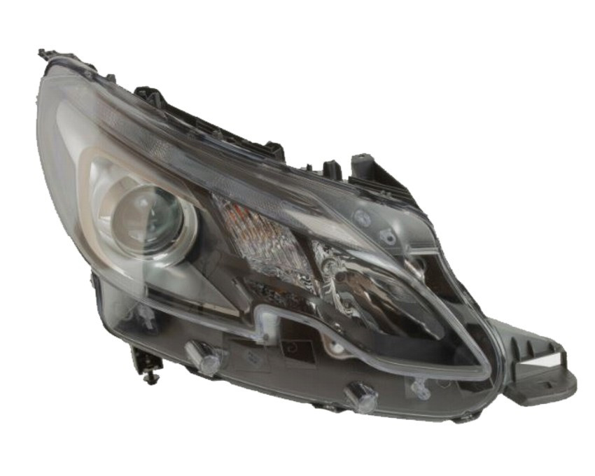 Pravé přední světlo s denním svícením LED Peugeot 2008 I (CU) 16-19 ČERNÉ VALEO