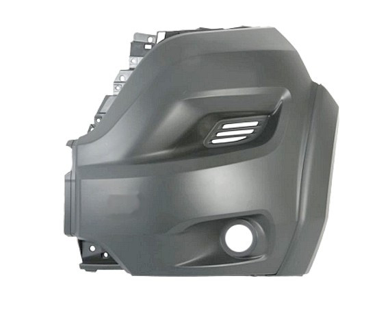 Přední nárazník levý roh Fiat Ducato 14- ŠEDÝ S OTVORY S LIŠTOU