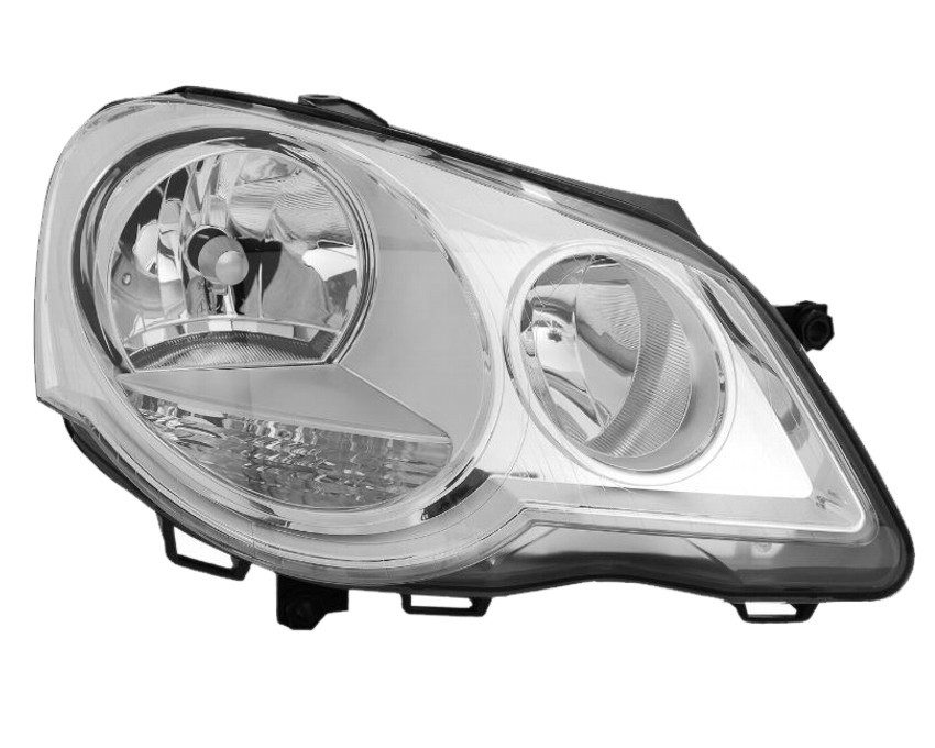 Pravé přední světlo Volkswagen Polo (9N3) 05-09 STŘÍBRNÉ