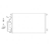 Chladič klimatizace Opel Vectra C (Z02) 01-05 1.6 1.8 2.0 2.2 3.2 VALEO