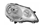 Pravé přední světlo Volkswagen Polo (9N3) 05-09 STŘÍBRNÉ
